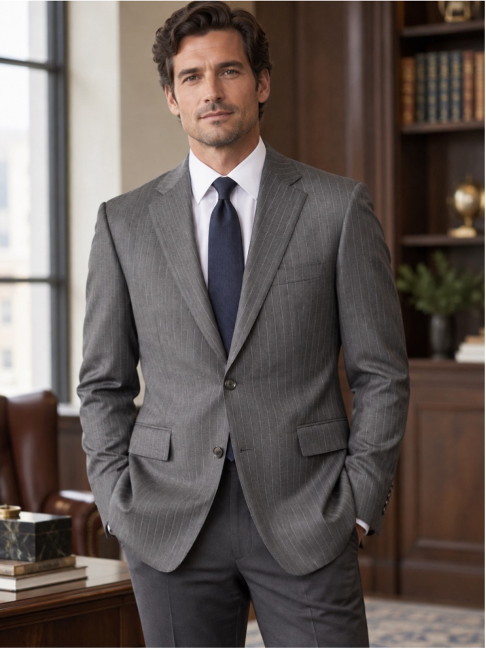 Brooks Brothers Regent Blazer Men’s 44L Reda Wool Pinstripe Old Money Corp Gray